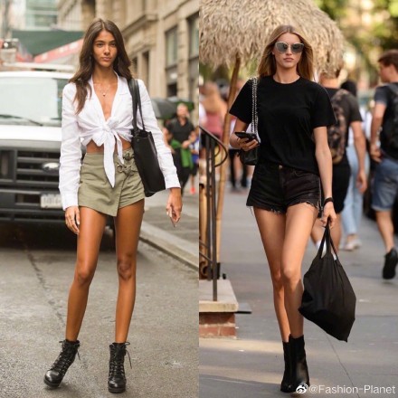 纽约麻豆街拍 时髦的腿精小姐姐们 就是夏日街头的一道靓丽的风景线啊-街拍look