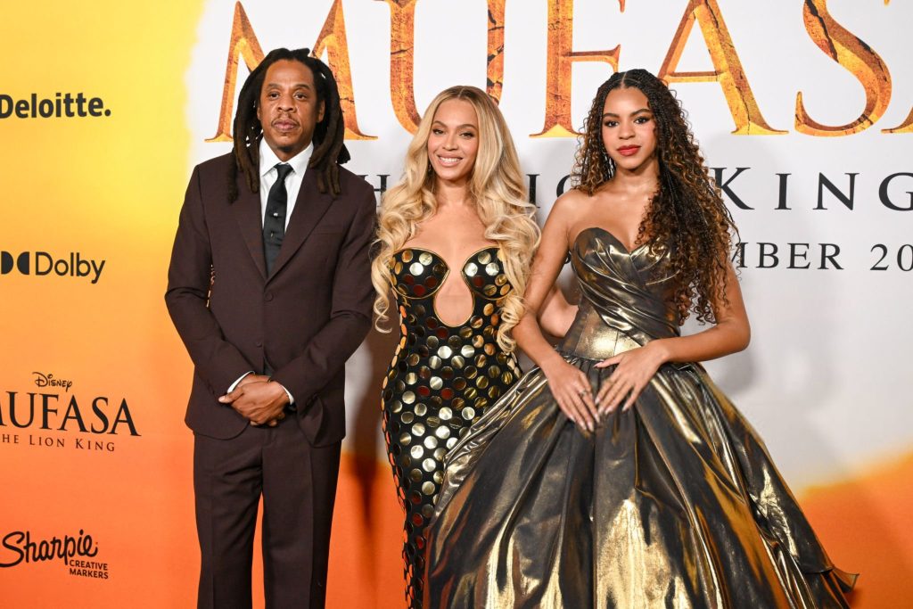 Jay-Z, Beyoncé, Blue Ivy Carter at the 