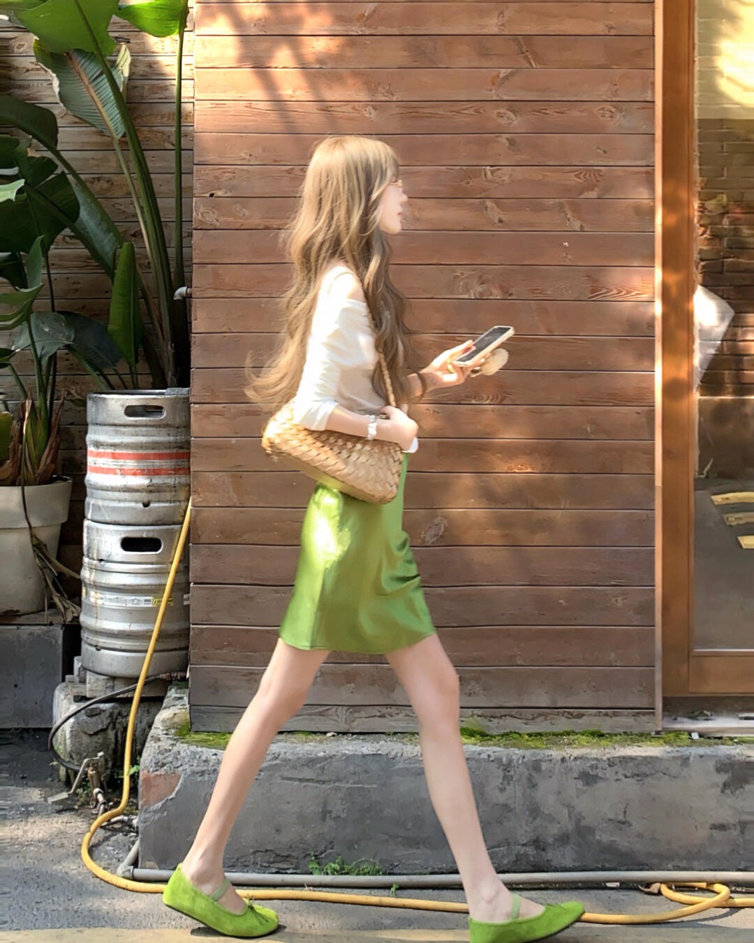 清新草绿色系穿搭｜自带氧气感的夏日灵动少女