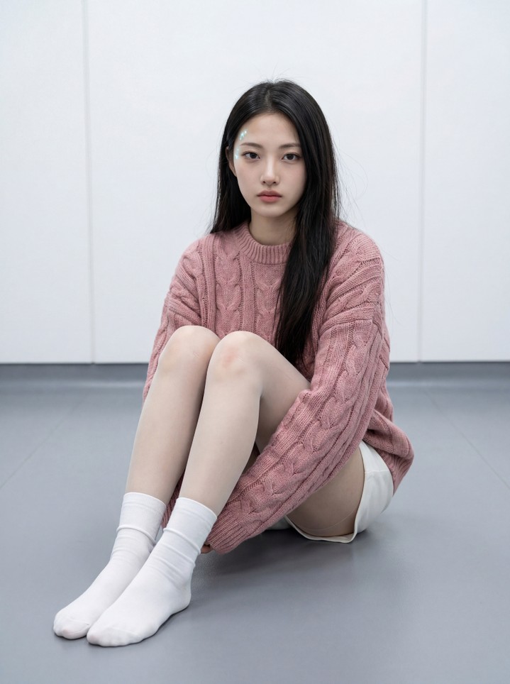 粉色麻花毛衣：穿出简约软糯少女感-街拍look