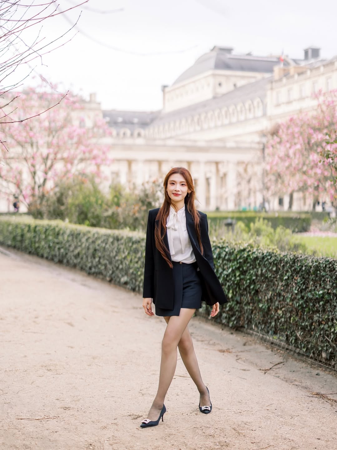 美式复古校园风，格裙百褶裙杀