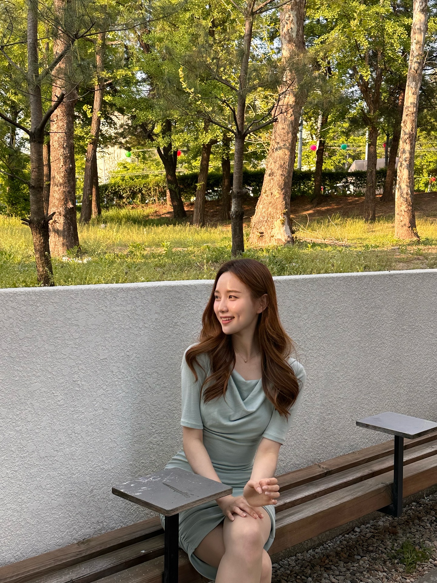 薄荷绿太显白了！森系连衣裙曲线绝了