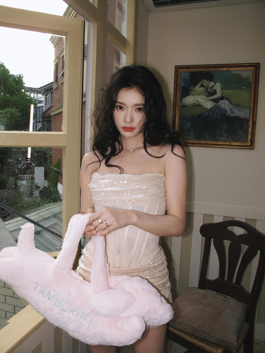 林允日常穿搭，清新少女感满满