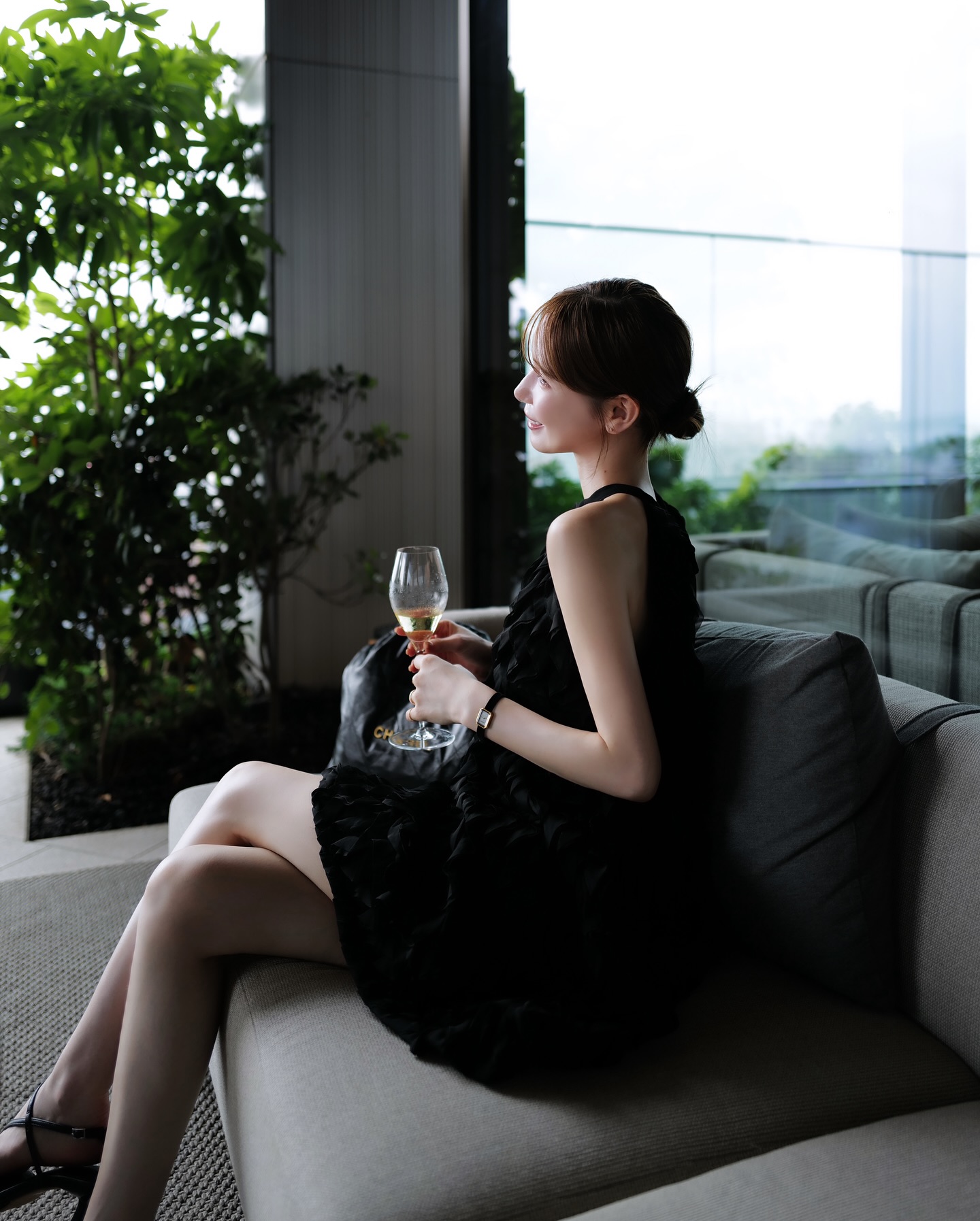 白色露肩层叠薄纱礼服裙，o3_imy 浪漫仙女风