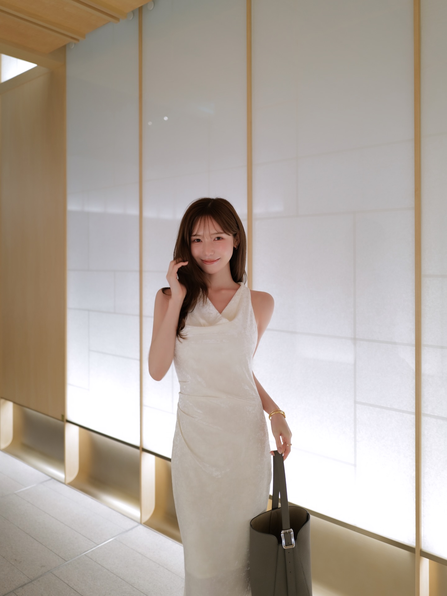 白色露肩层叠薄纱礼服裙，o3_imy 浪漫仙女风