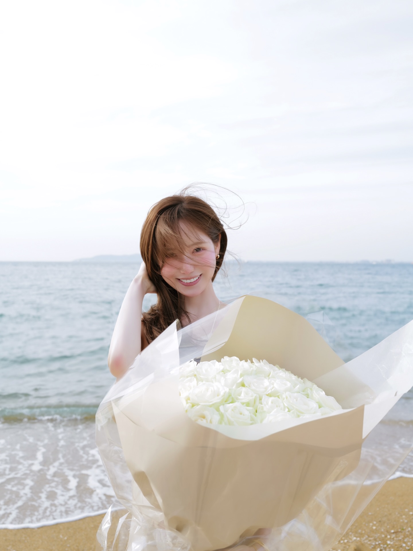 白色露肩层叠薄纱礼服裙，o3_imy 浪漫仙女轻婚纱风