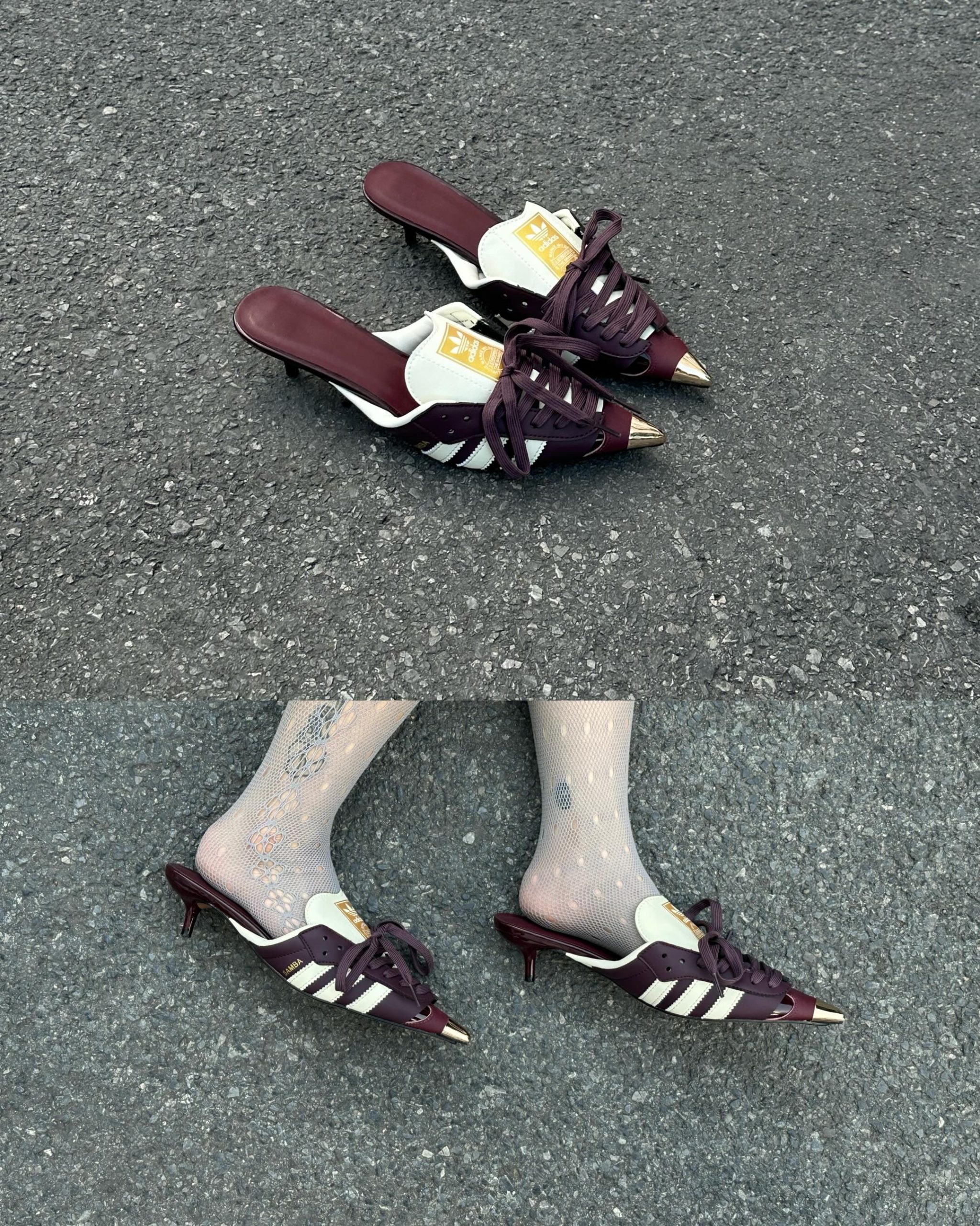sonsmall Adidas Wales Bonner联名高跟穆勒鞋，运动奢华复古未来