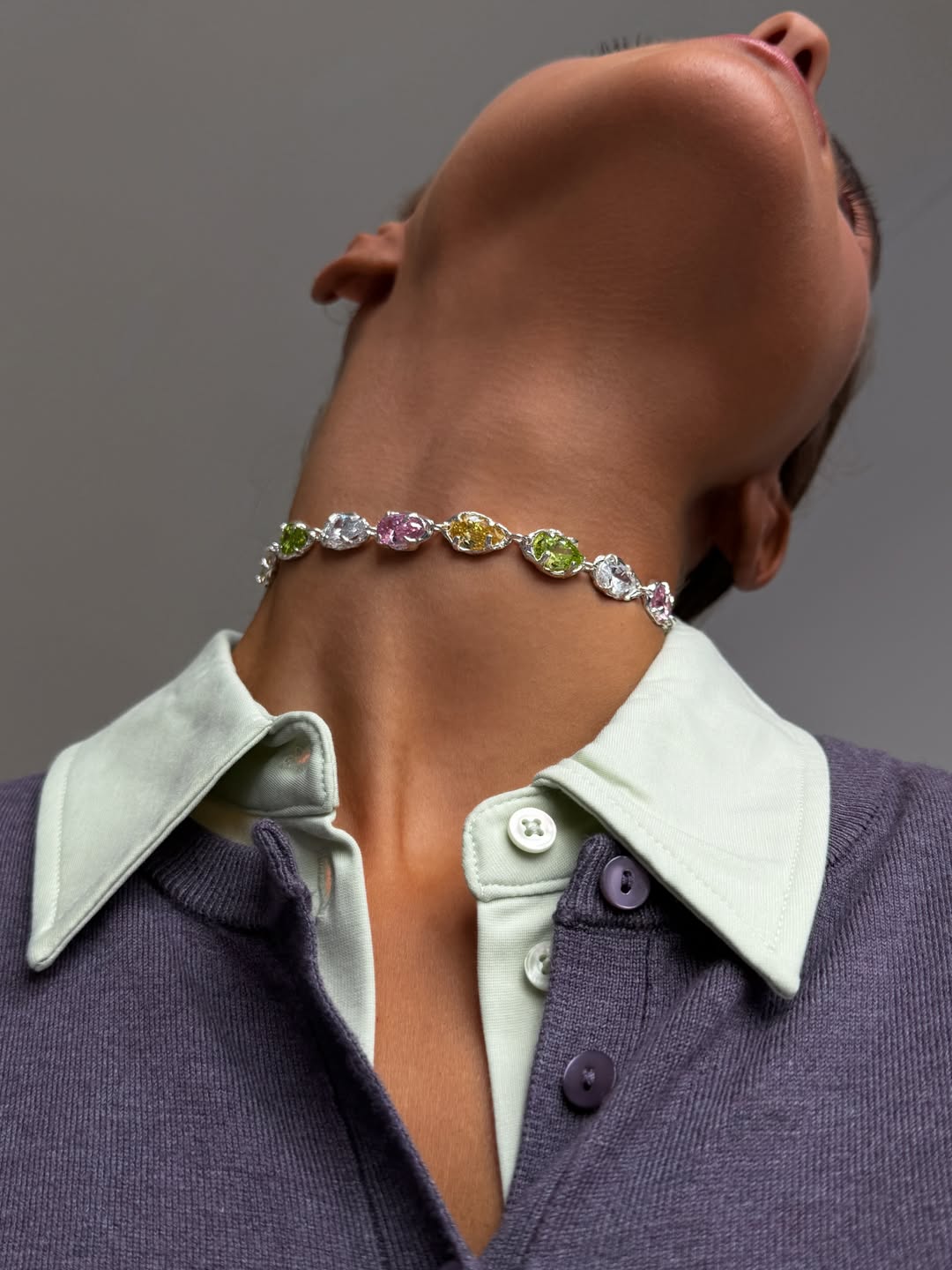 nectar_jewelry 金色链条项链叠戴，极简高级感配饰展示